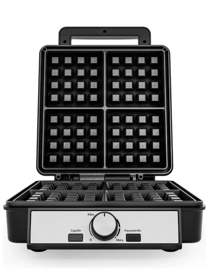 Waffle Maker Philco 5 Temperaturas 4 Waffles Pwm04a Cor Preto